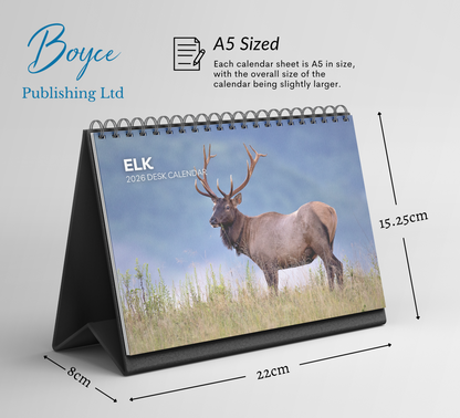 Elk Desk Calendar 2026-2027