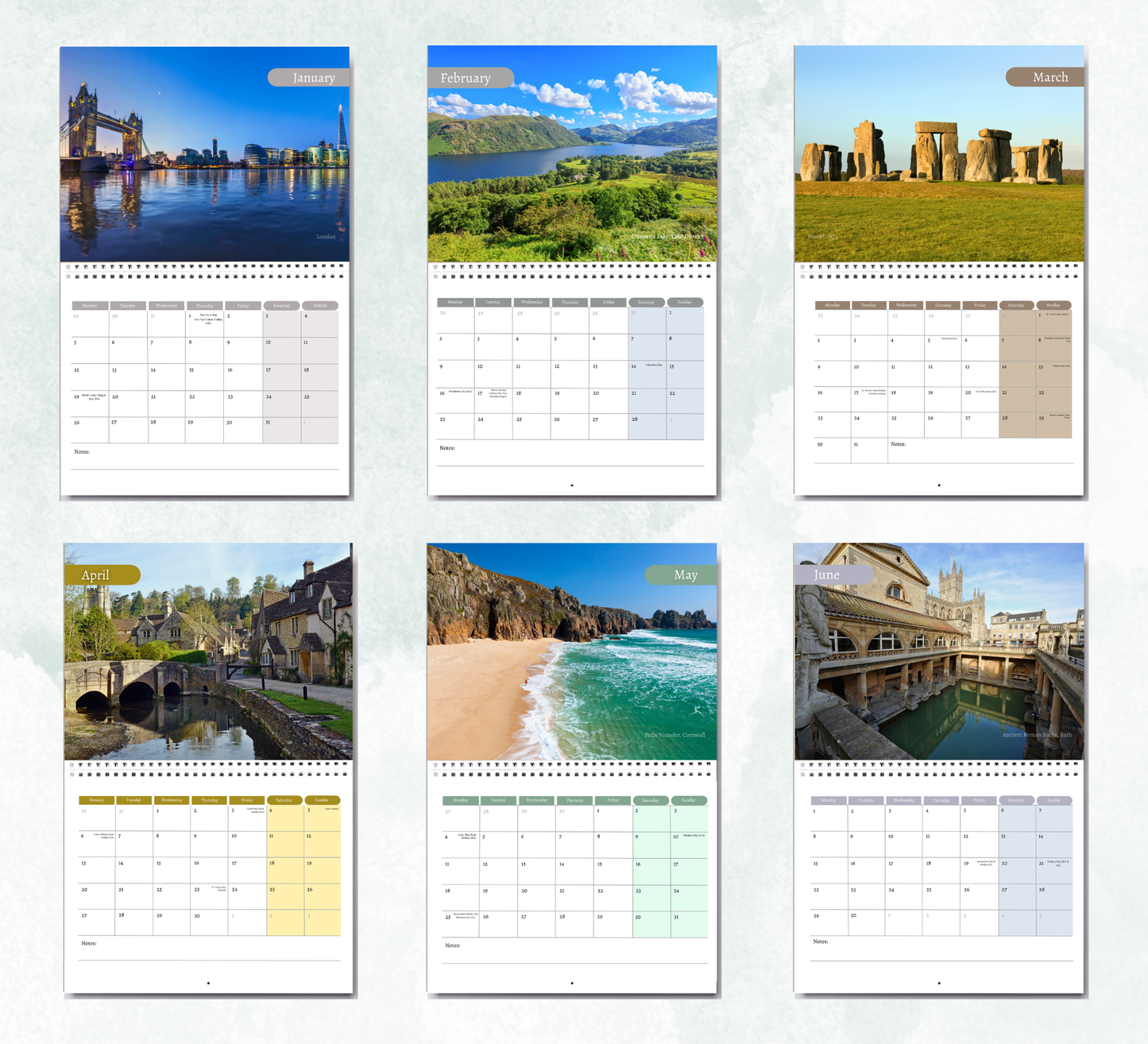 England Calendar 2027