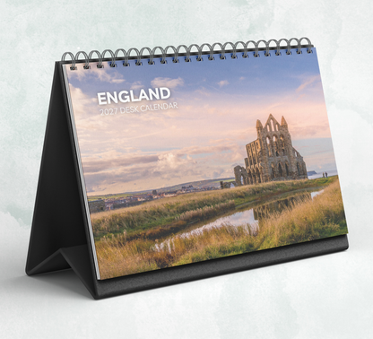 England Desk Calendar 2027-2028