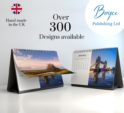 England Desk Calendar 2027-2028