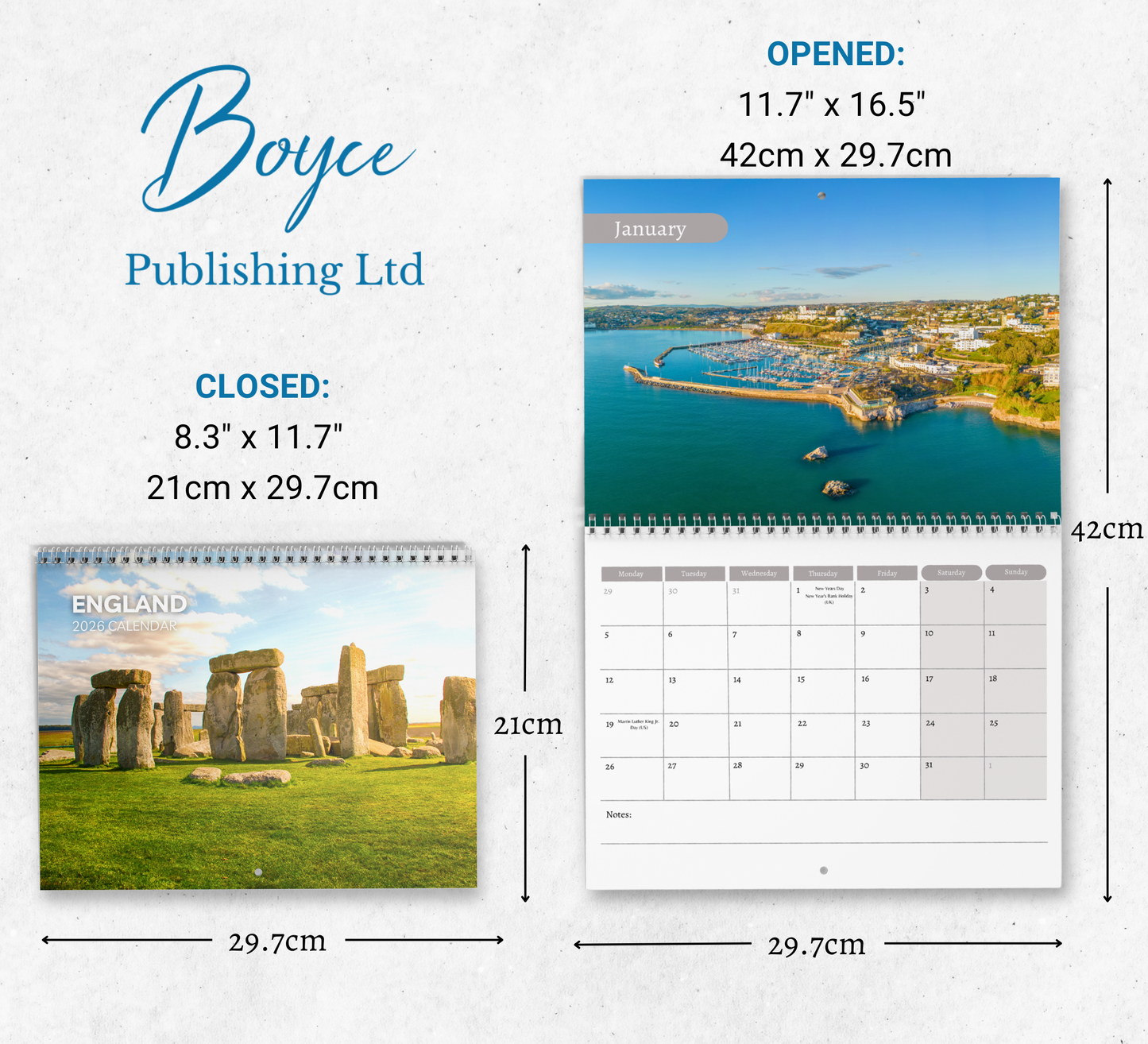England Calendar 2026