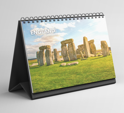 England Desk Calendar 2026-2027