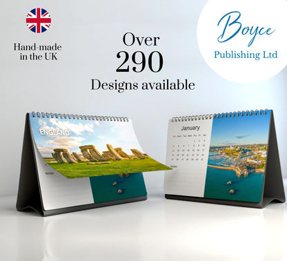 England Desk Calendar 2026-2027
