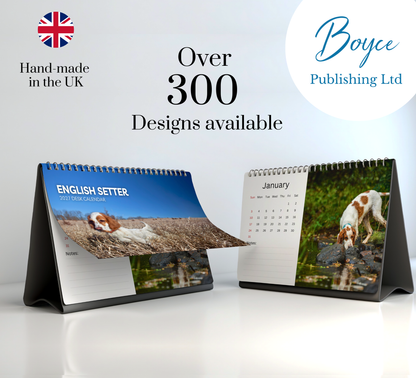 English Setter Desk Calendar 2027-2028