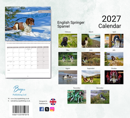 English Springer Calendar 2027