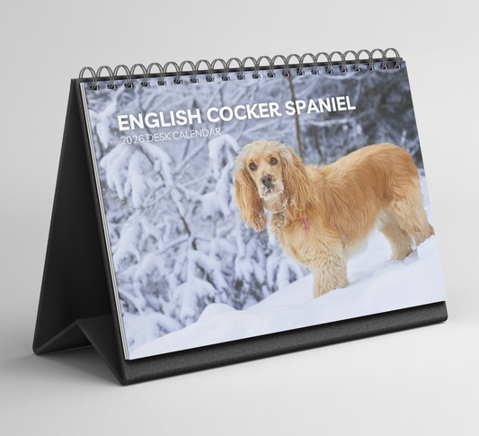 Cocker Spaniel Desk Calendar 2026-2027