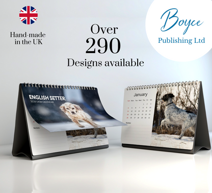 English Setter Desk Calendar 2026-2027