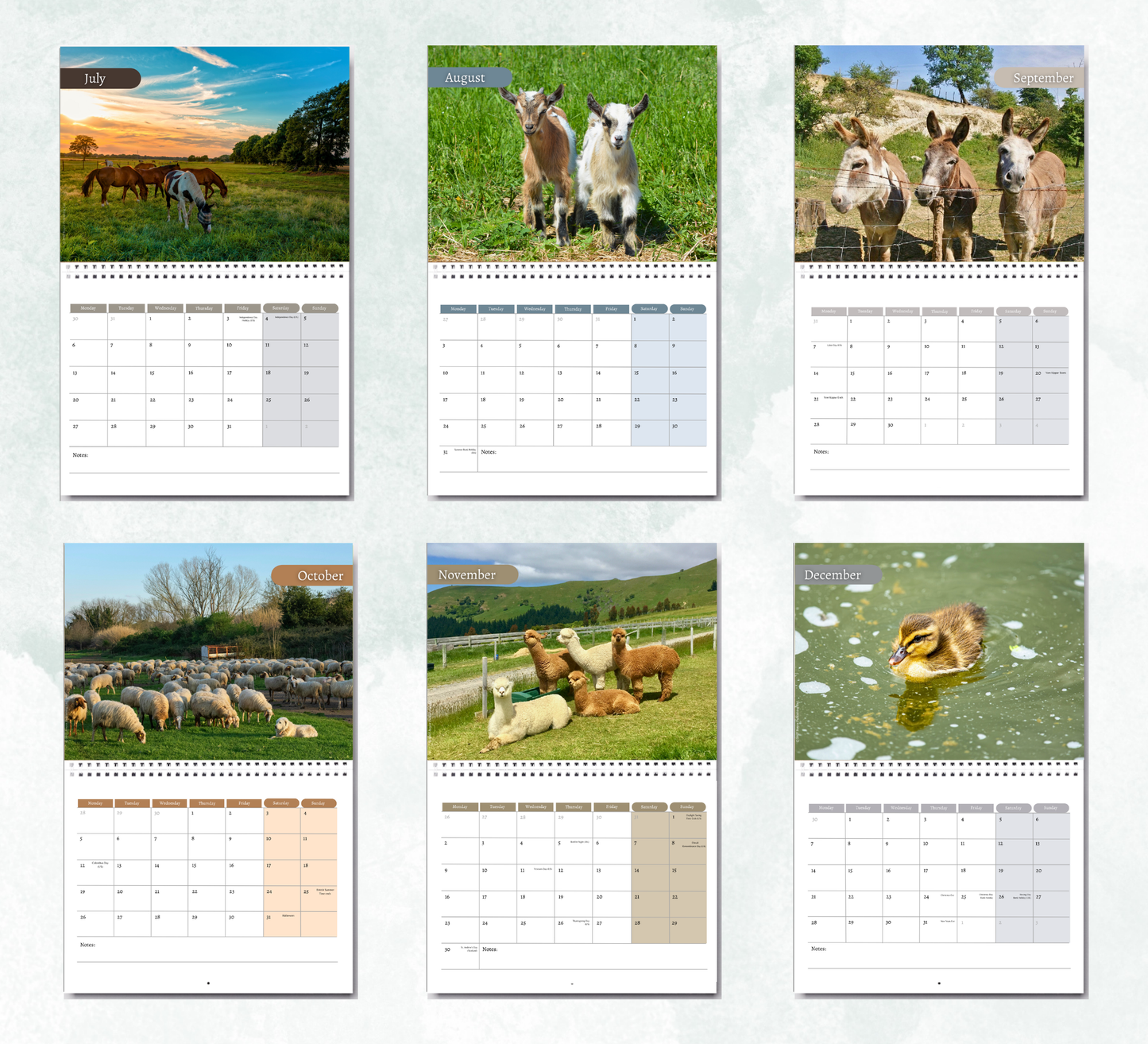 Farm Calendar 2027