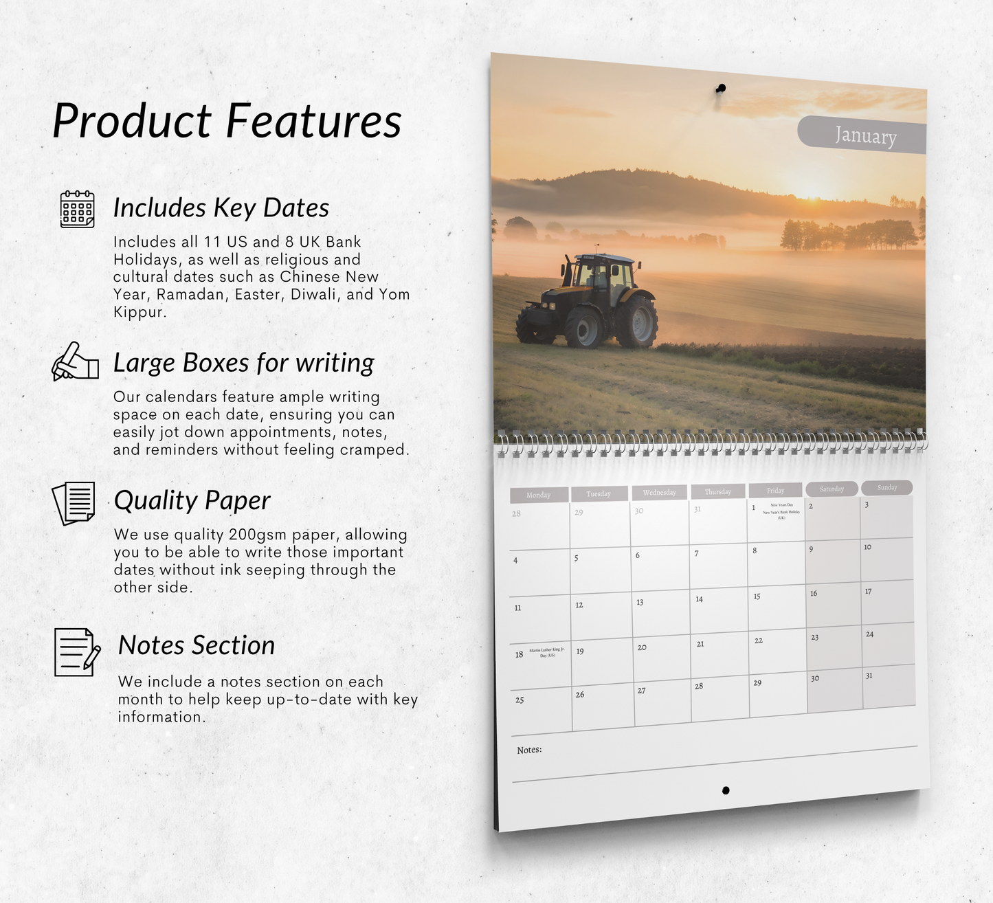 Farm Calendar 2027