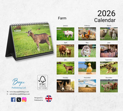 Farm Desk Calendar 2026-2027