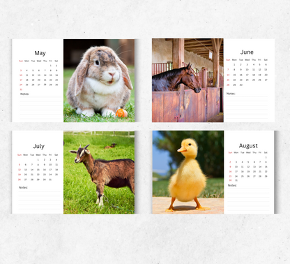 Farm Desk Calendar 2026-2027