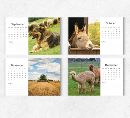 Farm Desk Calendar 2026-2027