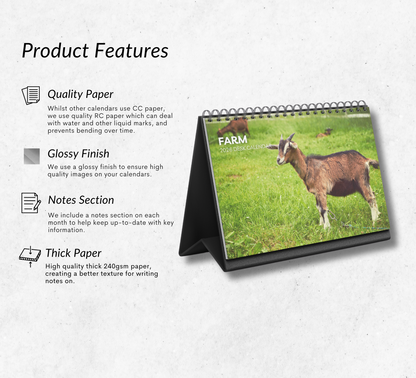 Farm Desk Calendar 2026-2027