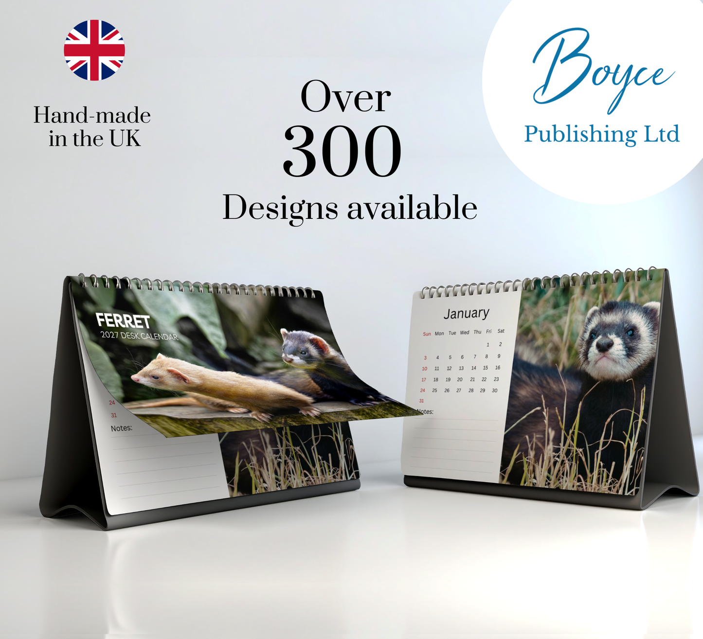 Ferret Desk Calendar 2027-2028