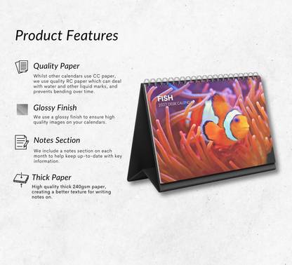 Fish Desk Calendar 2027-2028