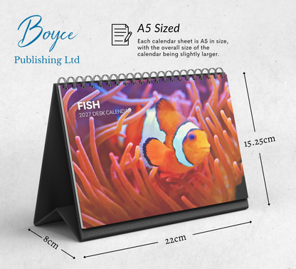Fish Desk Calendar 2027-2028