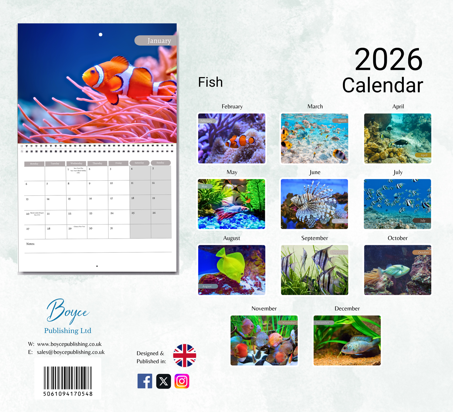 Fish Calendar 2026