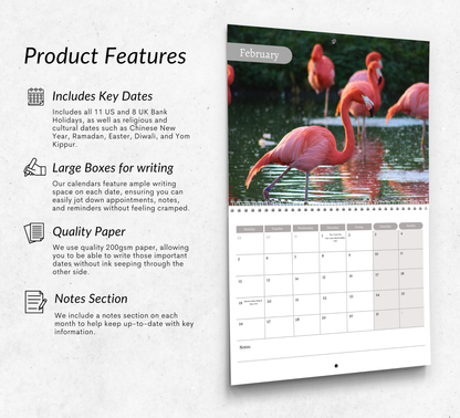Flamingo Calendar 2026
