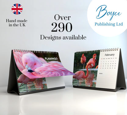 Flamingo Desk Calendar 2026-2027