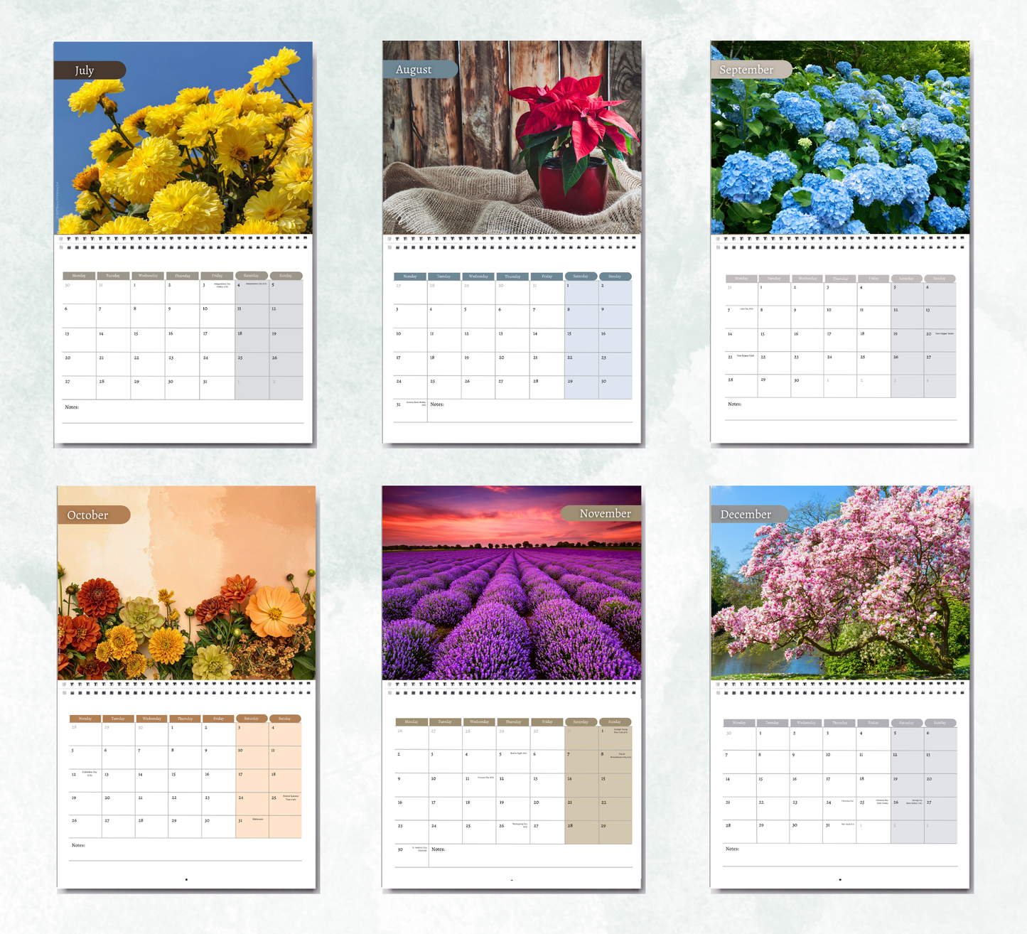 Flowers Calendar 2027
