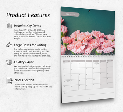 Flowers Calendar 2027