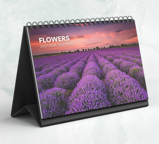 Flowers Desk Calendar 2027-2028
