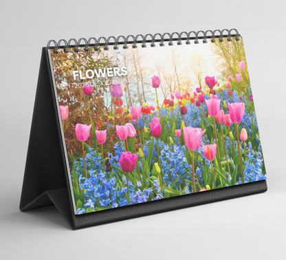 Flowers Desk Calendar 2026-2027