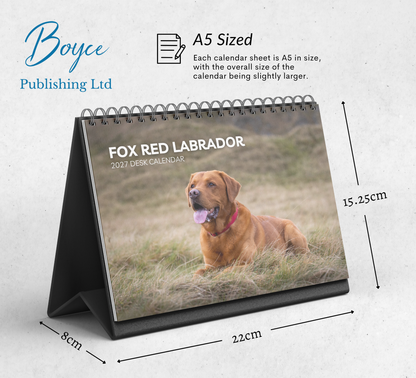 Fox Red Labrador Desk Calendar 2027-2028