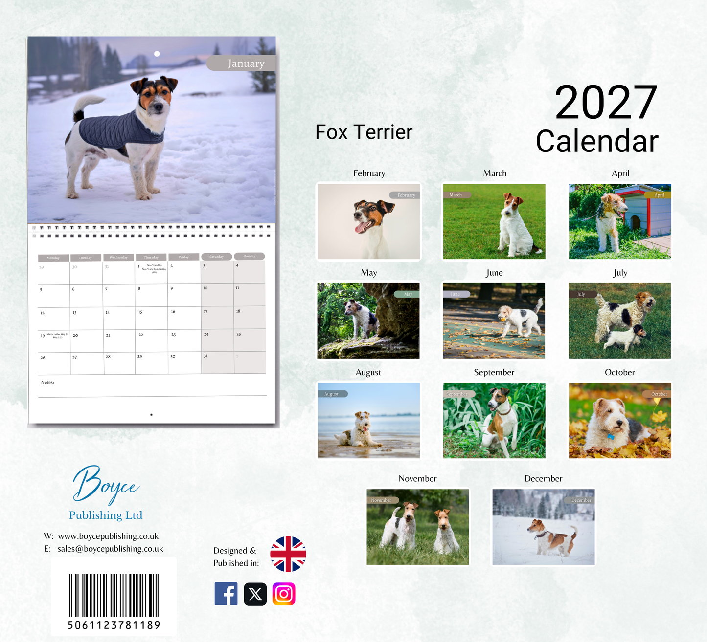 Fox Terrier Calendar 2027