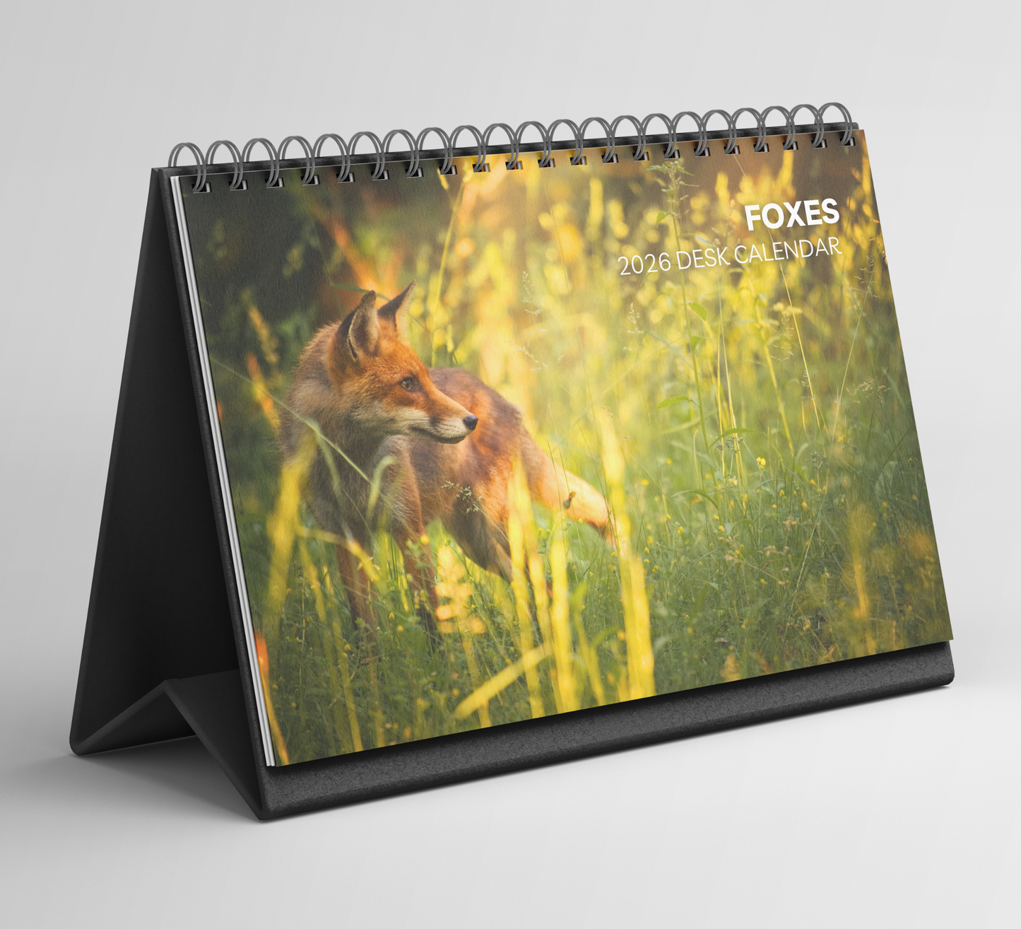 Foxes Desk Calendar 2026-2027
