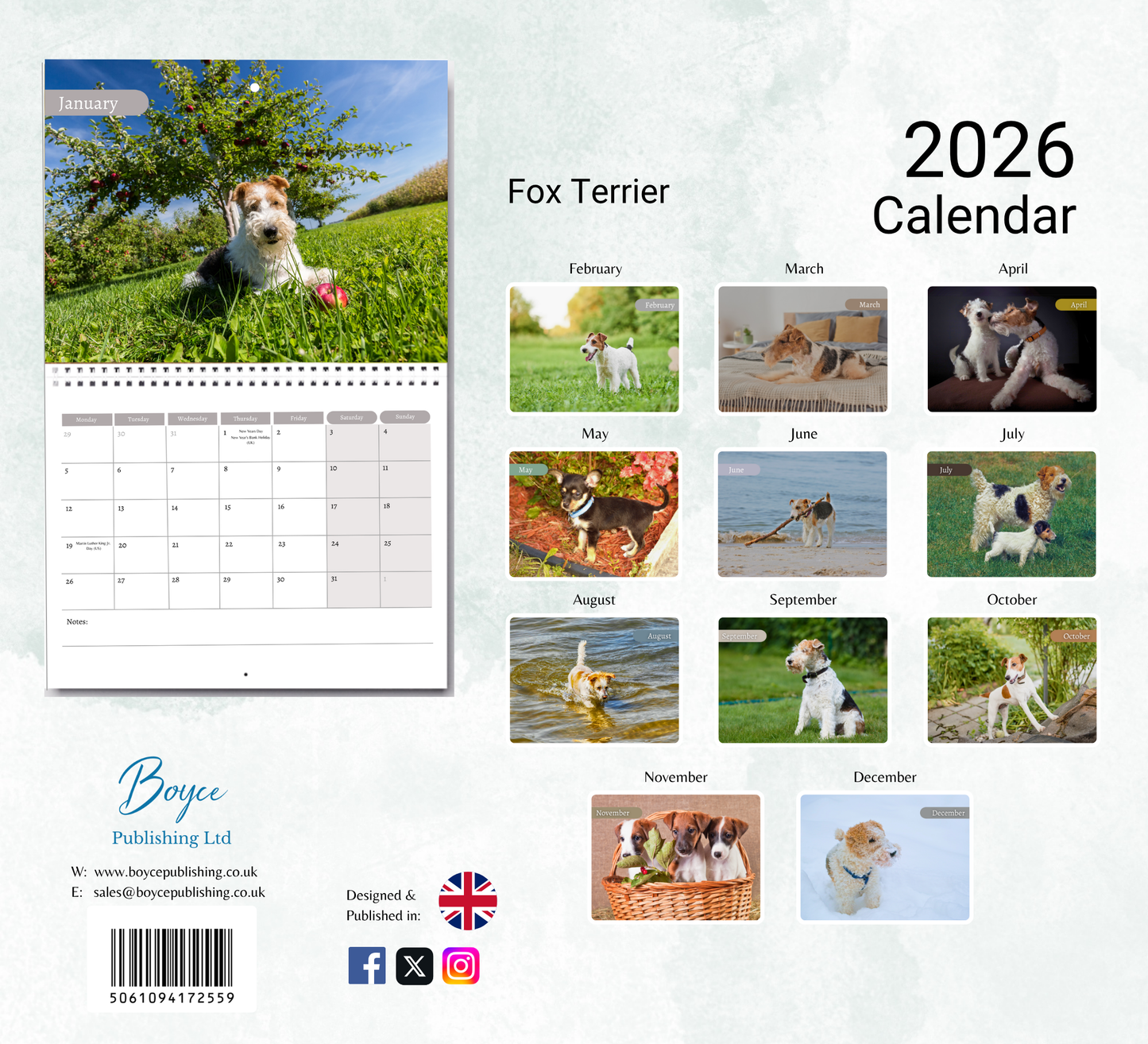 Fox Terrier Calendar 2026