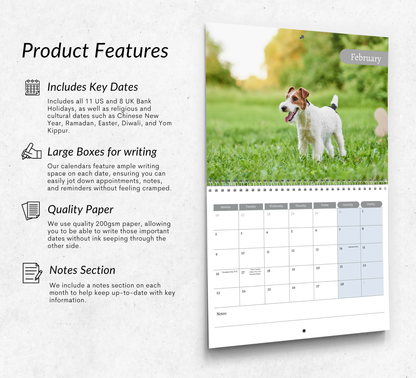 Fox Terrier Calendar 2026
