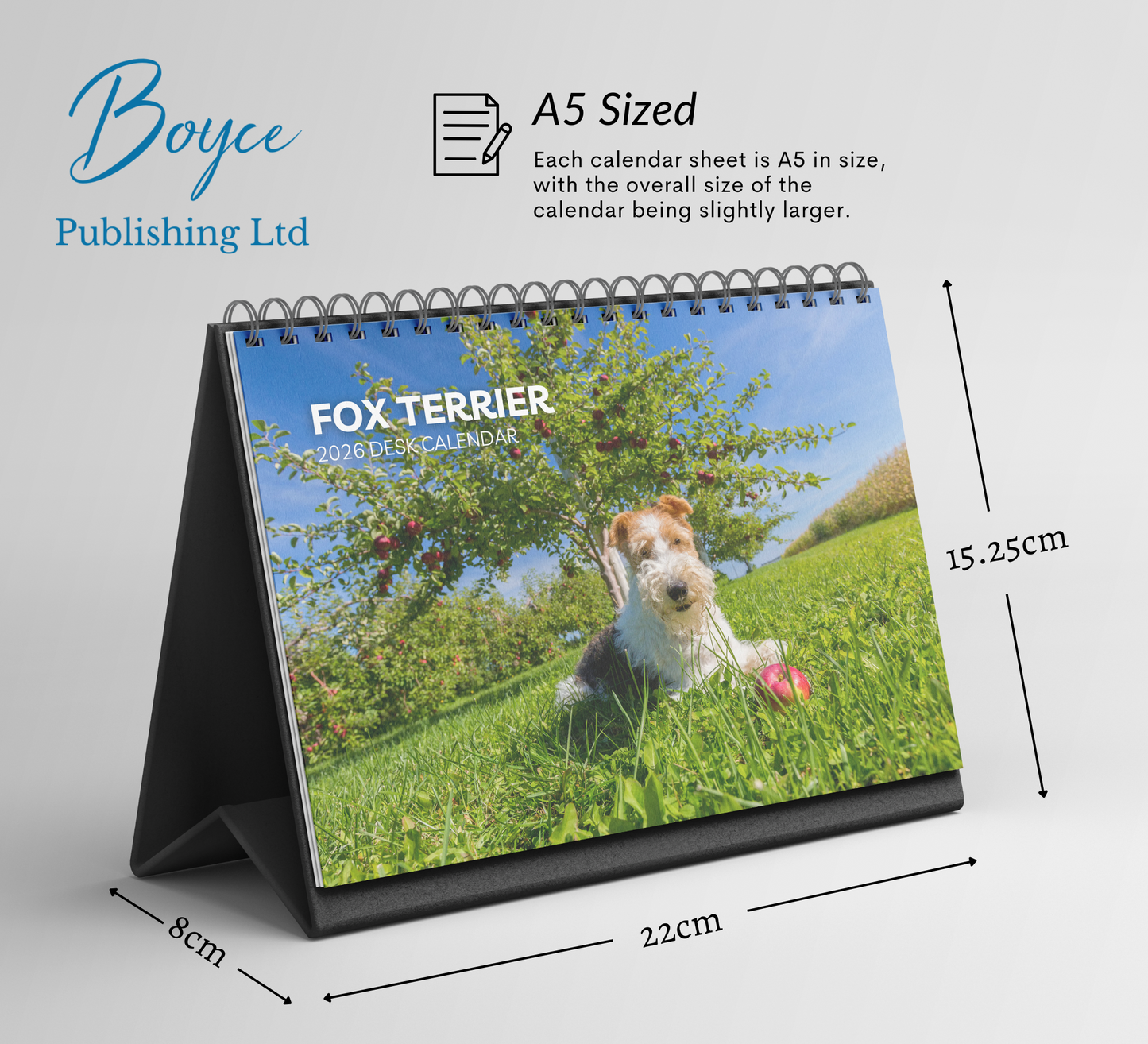Fox Terrier Desk Calendar 2026-2027