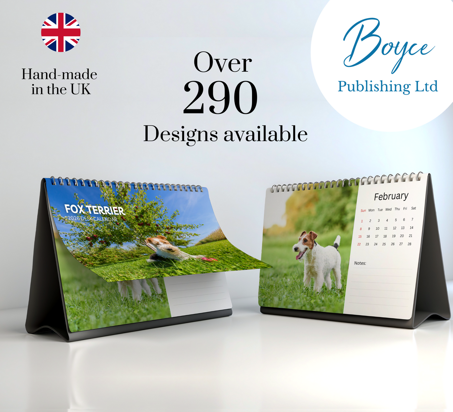 Fox Terrier Desk Calendar 2026-2027