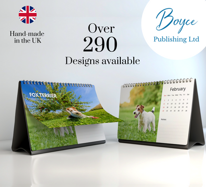 Fox Terrier Desk Calendar 2026-2027