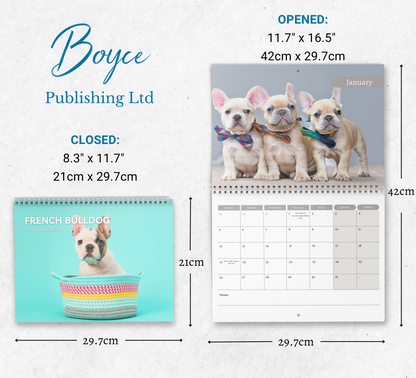French Bulldog Calendar 2026