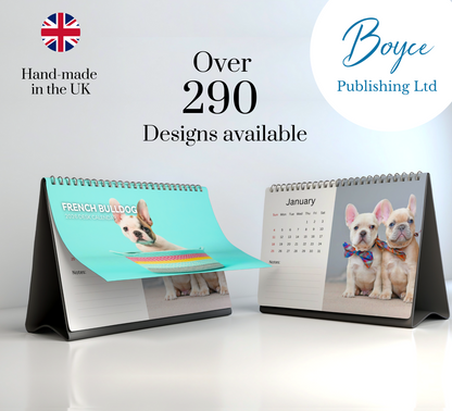 French Bulldog Desk Calendar 2026-2027