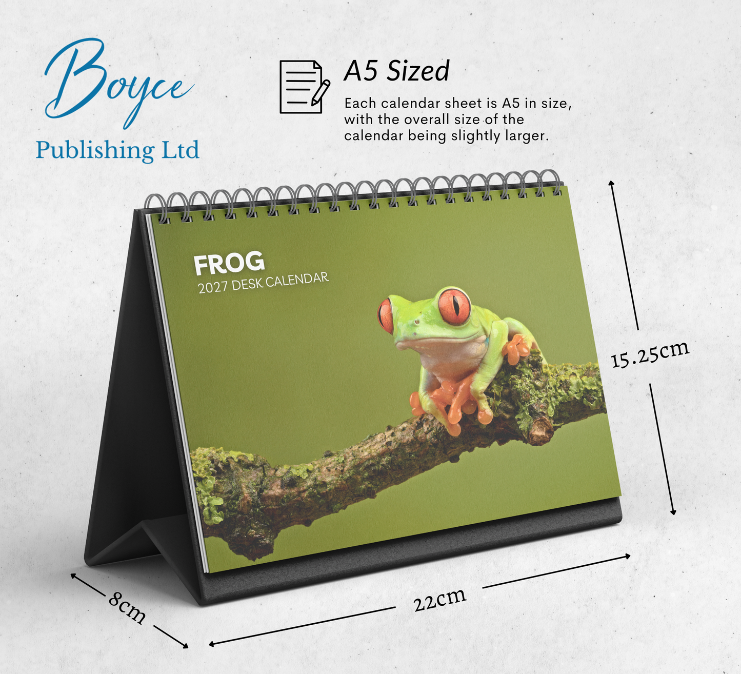 Frog Desk Calendar 2027-2028