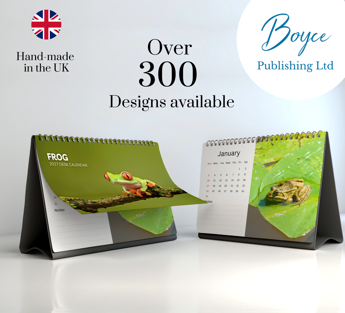 Frog Desk Calendar 2027-2028