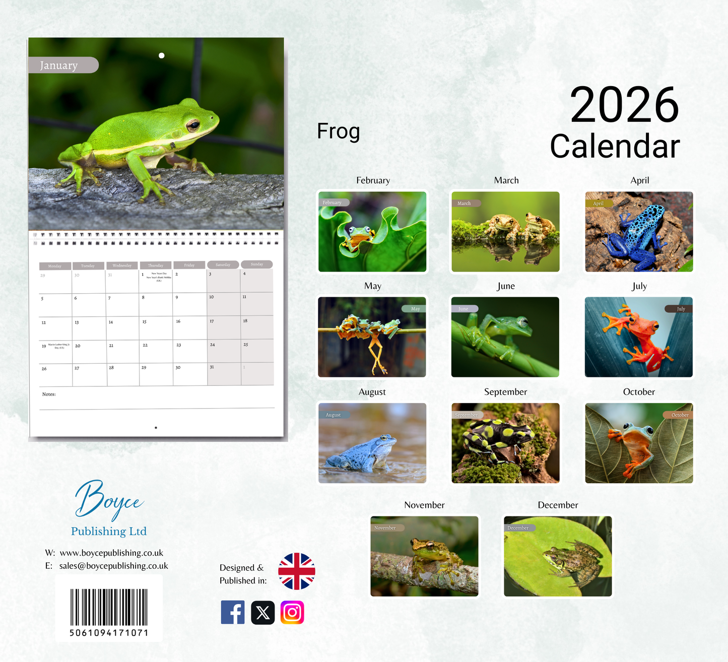 Frog Calendar 2026