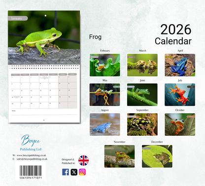 Frog Calendar 2026