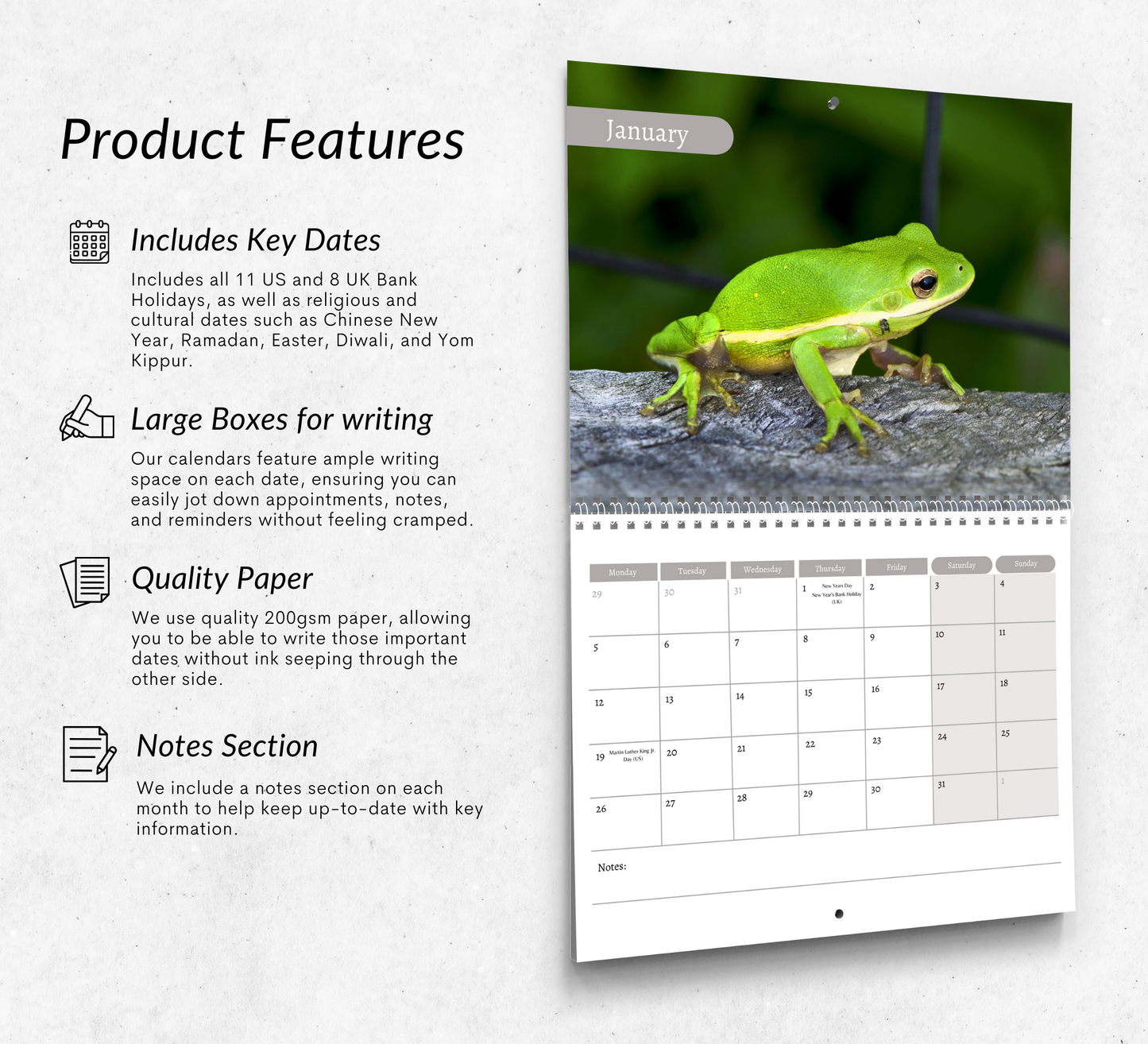 Frog Calendar 2026