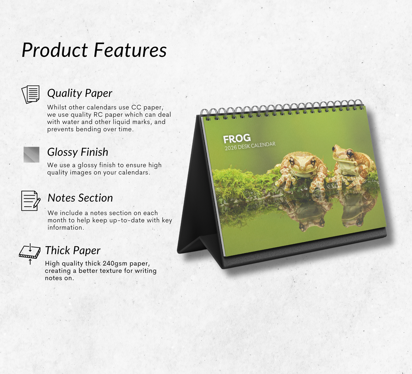 Frog Desk Calendar 2026-2027
