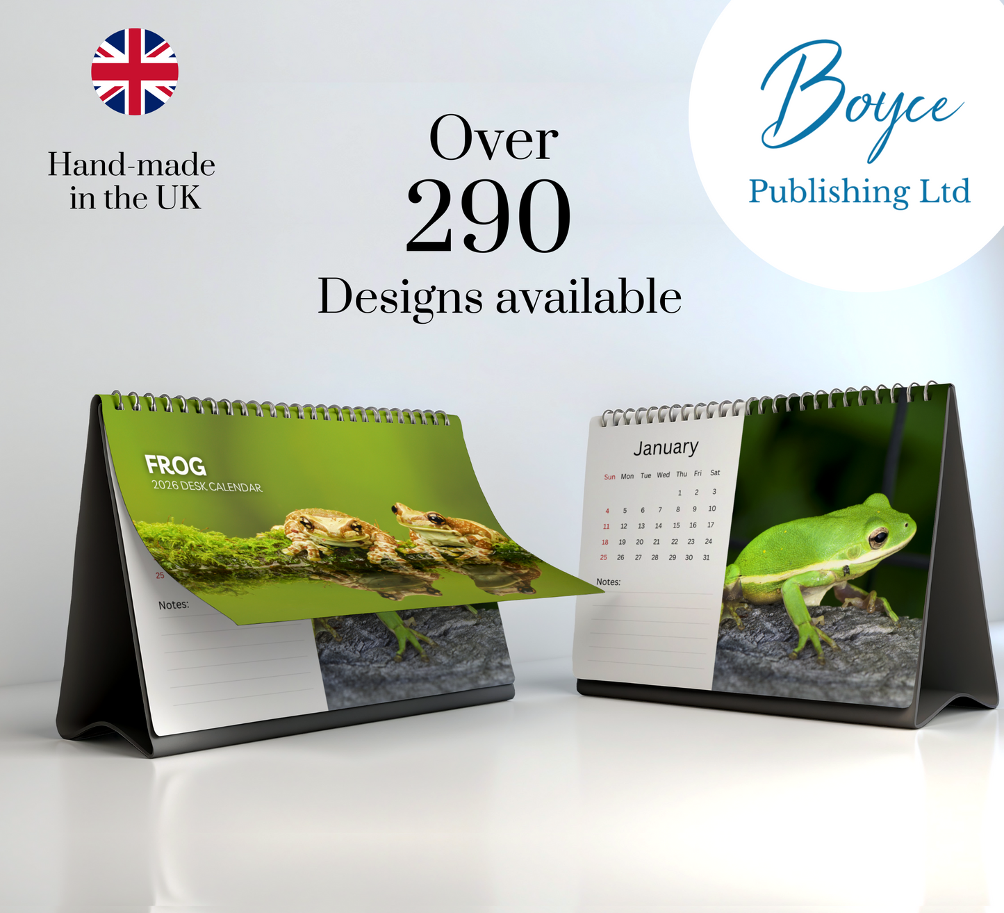 Frog Desk Calendar 2026-2027