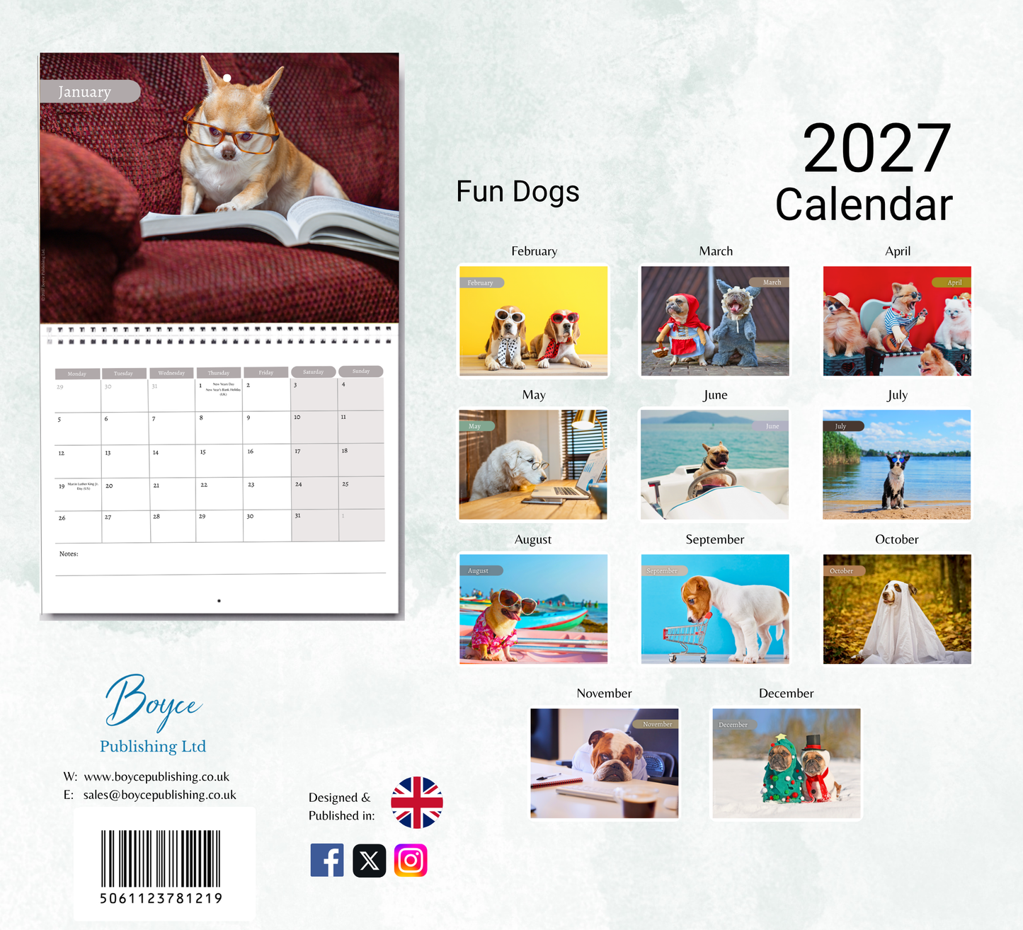 Fun Dogs Calendar 2027