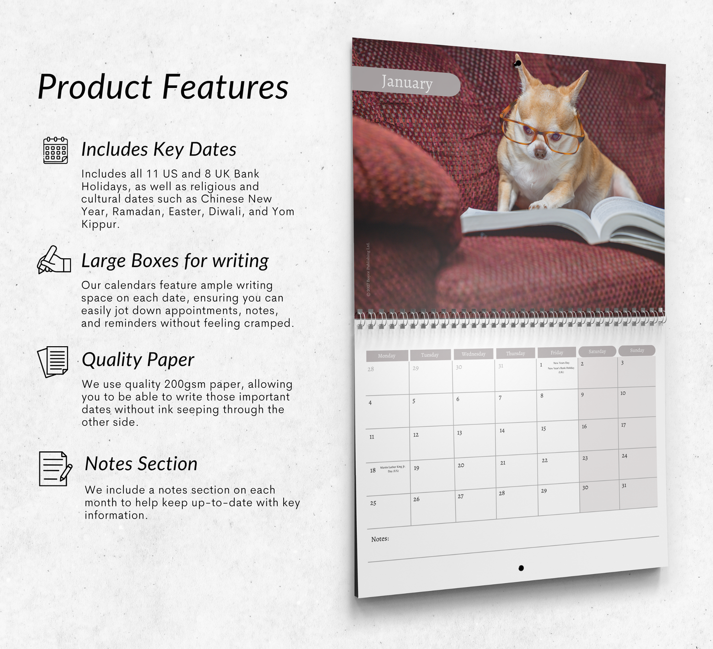 Fun Dogs Calendar 2027