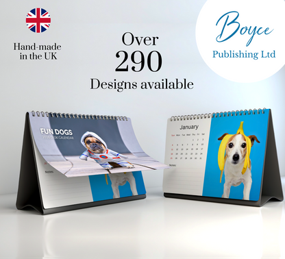 Fun Dog Desk Calendar 2026-2027