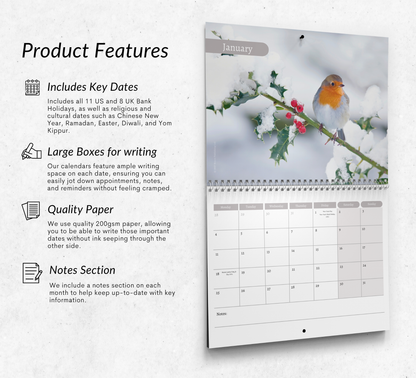 Garden Birds Calendar 2027