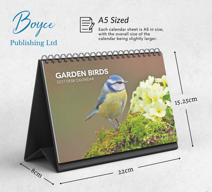 Garden Birds Desk Calendar 2027-2028