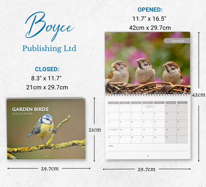 Garden Birds Calendar 2026